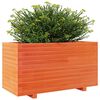 vidaXL Jardinera madera maciza de pino marr&oacute;n cera 90x40x49,5 cm