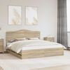 vidaXL Estructura de cama Roble Sonoma 180 x 200 cm Madera Ingenieril