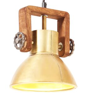 vidaXL L&aacute;mpara colgante industrial redonda 25 W lat&oacute;n 19 cm E27