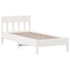 vidaXL Estructura cama sin colch&oacute;n madera maciza pino blanca 100x200cm