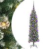 vidaXL &Aacute;rbol Navide&ntilde;o Artificial Delgado Verde y blanco 120 cm