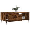 vidaXL Mesa de centro madera contrachapada roble ahumado 90x50x36,5 cm