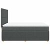 vidaXL Cama box spring con colch&oacute;n tela gris oscuro 140x200 cm