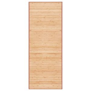 vidaXL Alfombra de bamb&uacute; marr&oacute;n 80x200 cm