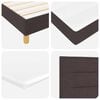 vidaXL Cama tipo Box Spring Marr&oacute;n Oscuro 200 x 140 cm Poli&eacute;ster