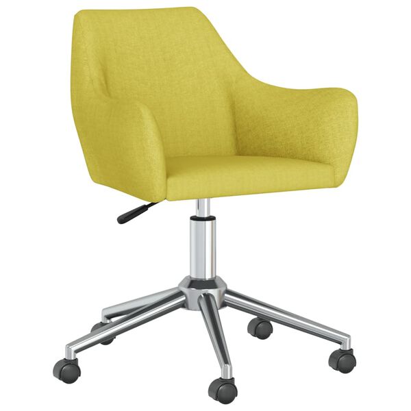 vidaXL Sillas de comedor giratorias 6 unidades tela verde