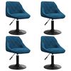vidaXL Sillas de comedor giratorias 4 unidades terciopelo azul