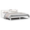 vidaXL Estructura de cama con cabecero sin colch&oacute;n blanco 180x200 cm