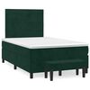 vidaXL Cama box spring con colch&oacute;n terciopelo verde oscuro 120x190 cm