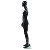 vidaXL Maniquí de hombre completo base vidrio negro brillante 185 cm