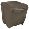 vidaXL Cubos de basura apilables 3 uds polipropileno gris 75 L