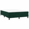 vidaXL Cama box spring con colch&oacute;n terciopelo verde oscuro 140x200 cm