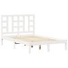 vidaXL Estructura de cama doble peque&ntilde;a madera maciza blanca 120x190cm