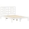 vidaXL Estructura de cama de madera maciza blanca 135x190 cm