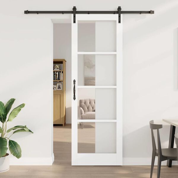 vidaXL Puerta Corredera ORKDAL y Negro 78 x 232 cm