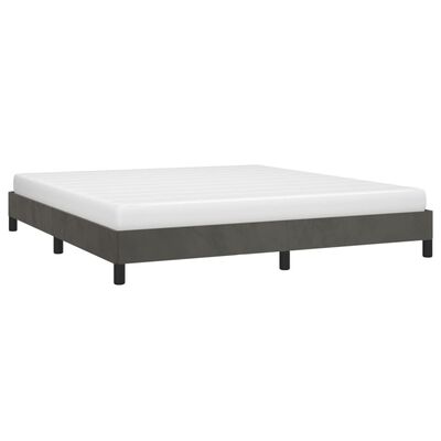 vidaXL Estructura de cama de terciopelo gris oscuro 160x200 cm