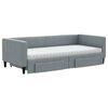 vidaXL Sof&aacute; cama nido con cajones tela gris claro 90x190 cm