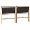 vidaXL Cabecero tapizado Gris oscuro 200 cm Madera de pino macizo