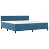 vidaXL Cama Box Spring LED con LED Azul Oscuro 200 x 200 cm Terciopelo