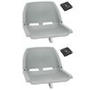 vidaXL Set de asientos plegables para barco 4 uds gris
