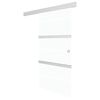vidaXL Puerta corredera vidrio ESG y aluminio plateado 90x205 cm
