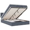 vidaXL Estructura cama otomana con colch&oacute;n gris oscuro 140x200cm