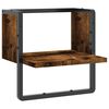 vidaXL Estantes de pared con barra roble ahumado 30x25x30 cm