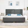 vidaXL Estructura de cama con cabecera Gris oscuro 200 x 200 cm tela