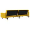 vidaXL Sof&aacute; cama de 2 plazas con dos almohadas tela color amarillo
