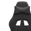 vidaXL Silla gaming giratoria cuero sintético negro