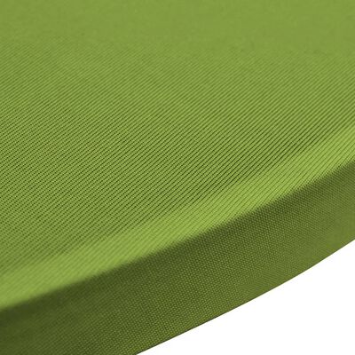 vidaXL Funda elástica para mesa 2 unidades 80 cm verde