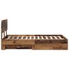 vidaXL Estructura de cama con cabecera Madera vieja 120 x 190 cm
