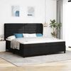 vidaXL Cama tipo Box Spring con colch&oacute;n Negro 200 x 200 cm tela