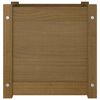 vidaXL Jardinera de madera maciza de pino marrón 40x40x40 cm