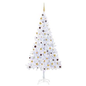 vidaXL &Aacute;rbol de Navidad artificial con luces y bolas 910 ramas 210 cm