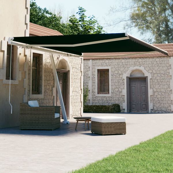 vidaXL Toldo de pie manual retr&aacute;ctil gris antracita 400x300 cm