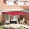 vidaXL Tela de toldo con Rojo 450 x 350 cm Poli&eacute;ster