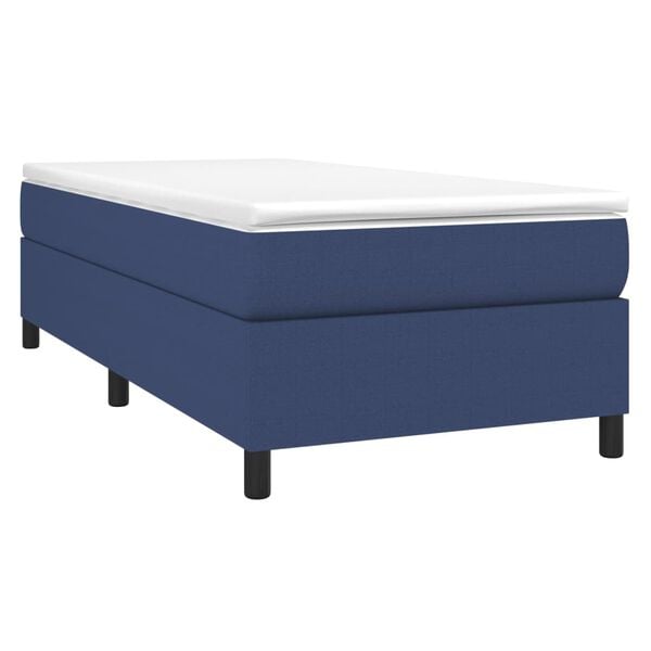 vidaXL Estructura de cama con somier tela azul 100x200 cm