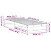 vidaXL Estructura de cama Marrón 90 x 220 cm Madera de pino macizo