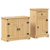 vidaXL Juego de muebles de ba&ntilde;o Corona 2 pzas madera maciza pino