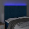 vidaXL Cabecero con luces LED terciopelo azul oscuro 144x5x118/128 cm