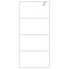 vidaXL Mampara de ducha vidrio ESG transparente blanco 90x195 cm