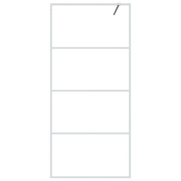 vidaXL Mampara de ducha vidrio ESG transparente blanco 90x195 cm