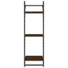 vidaXL Estantes pared con barras 6 pzas madera ingenier&iacute;a marr&oacute;n roble