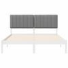 vidaXL Estructura de Cama con Cabecera Tapizada Gris Claro