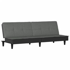 vidaXL Sof&aacute; cama de tela gris oscuro