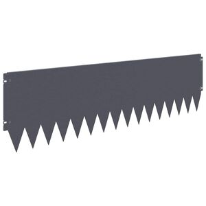 vidaXL Borde de C&eacute;sped 10 pcs 103 x 30 cm Acero Gris antracita