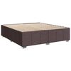 vidaXL Cama box spring con colch&oacute;n tela marr&oacute;n oscuro 200x200 cm