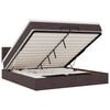 vidaXL Estructura cama otomana colchones tela marr&oacute;n oscuro 200x200cm