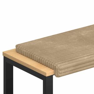 vidaXL Coj&iacute;n de banco Terciopelo de Corduroy Gris topo
